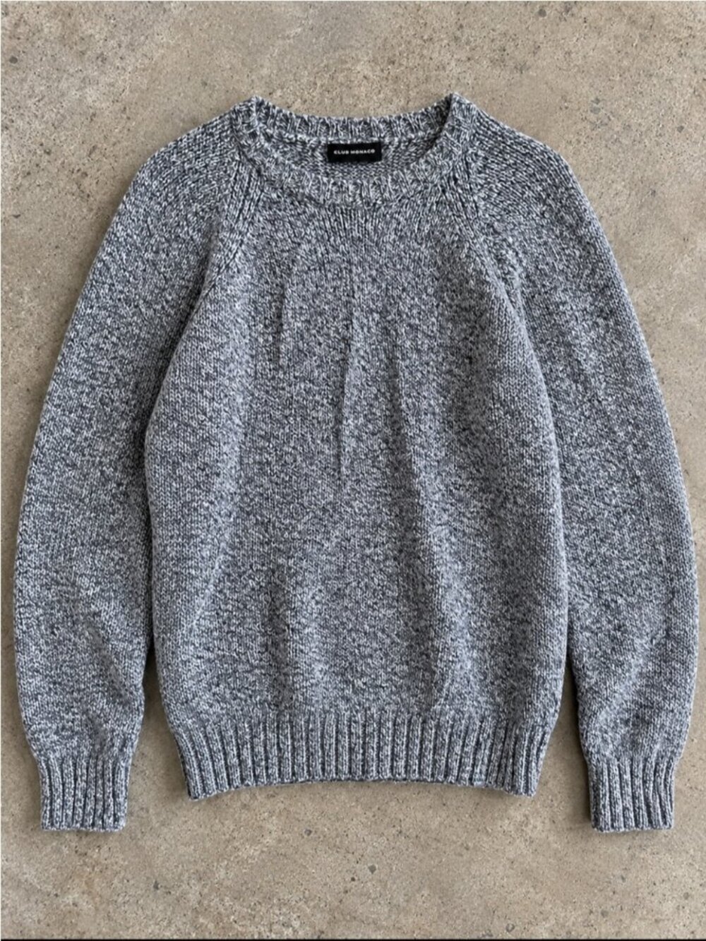 Club Monaco Wool Alpaca Blend Marled Knit Crewneck Sweater Woman Large Nurtural